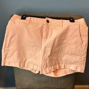 Ladies Peach Cotton Shorts and Meow T-shirt, size 8 short, shirt S
